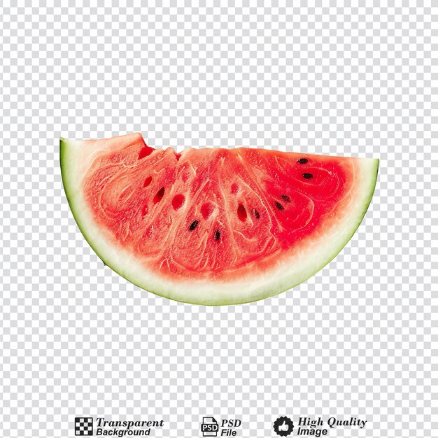 Watermelon fruit isolated on transparent background