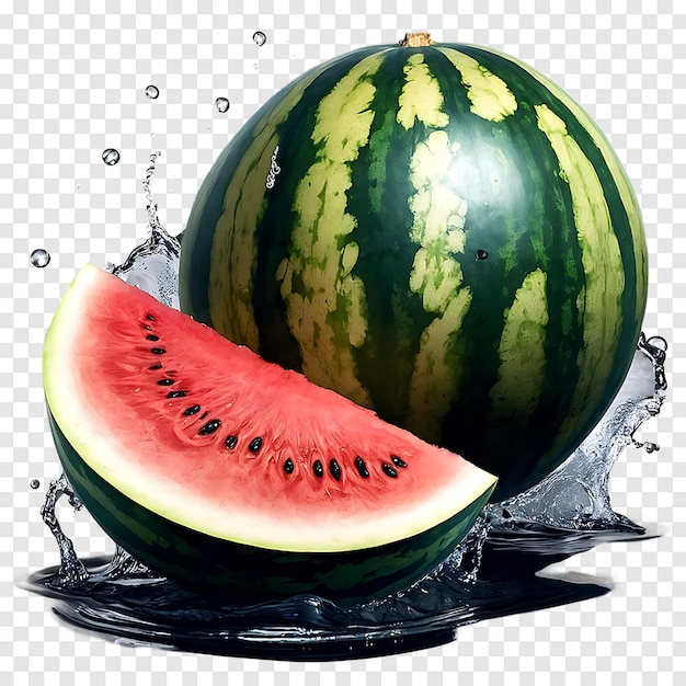 Watermelon isolated on a transparent background