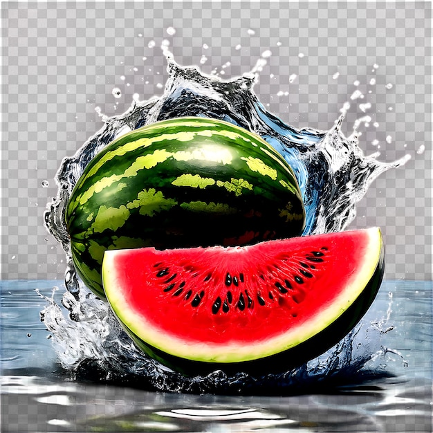 Watermelon isolated on a transparent background