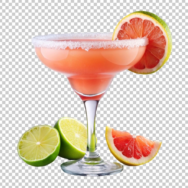 Watermelon margarita on transparent background