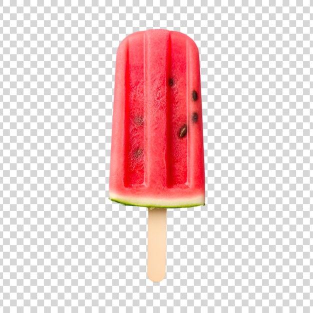 PSD watermelon popsicle ice cream isolated on a transparent background