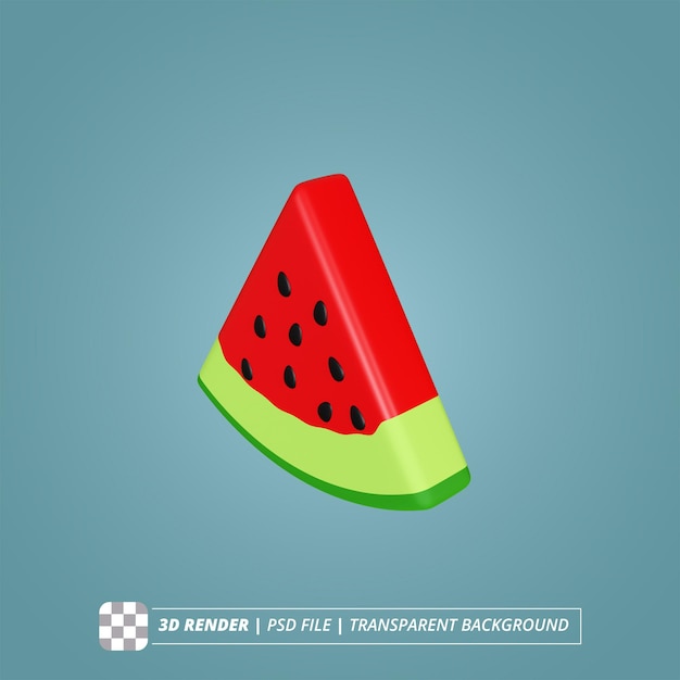 WATERMELON SUMMER 3D ISOLATED IMAGES