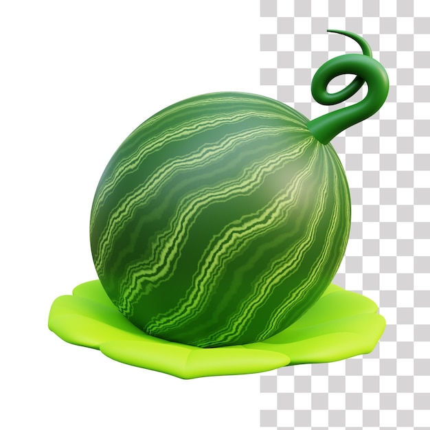 A watermelon on a transparent background