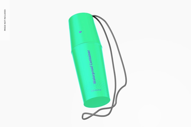 Waterproof Dry Container Bottle Mockup, Floating