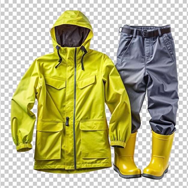 PSD waterproof parka isolated on transparent background