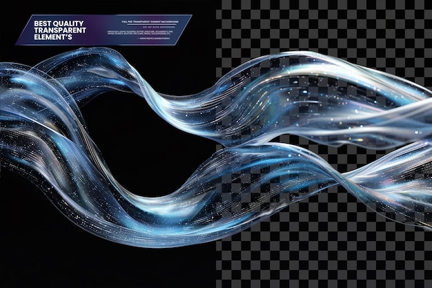 PSD wave pattern with dark and light layers on transparent background