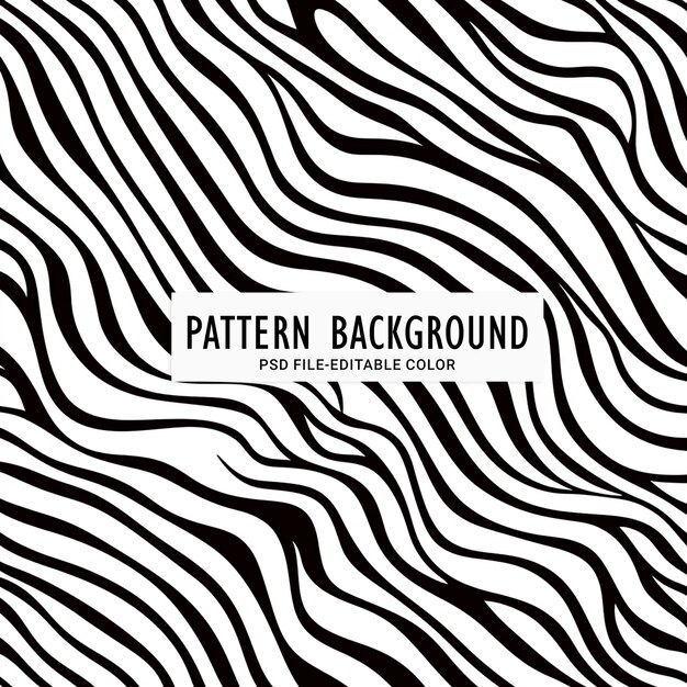 PSD wavy black and white abstract pattern background