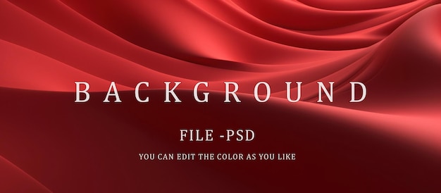 Wavy red fabric background