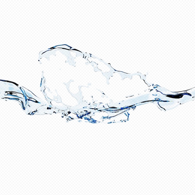 wavy splash clip art isolated on blue background twisted liquid shape water splash