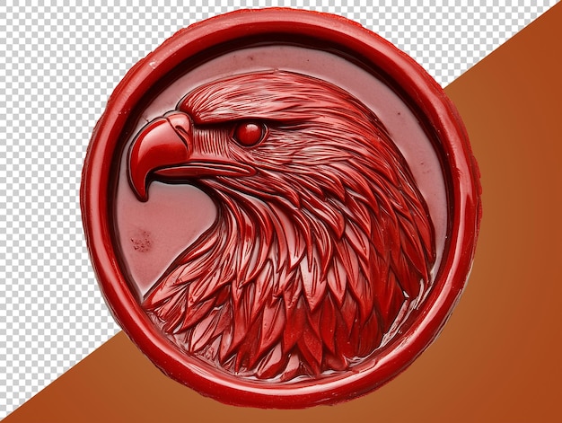 Wax seal embossed with transparent background