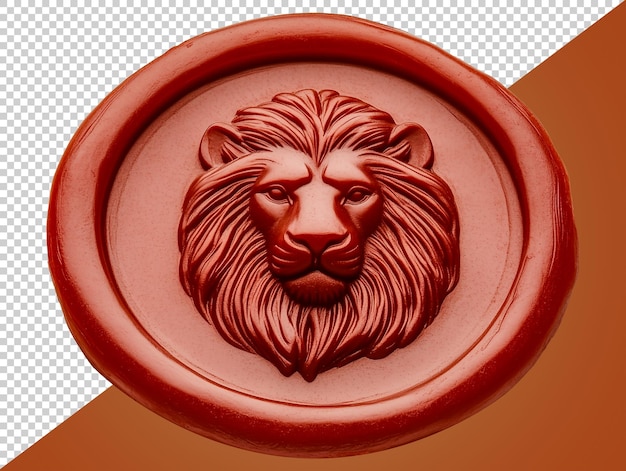 Wax seal embossed with transparent background