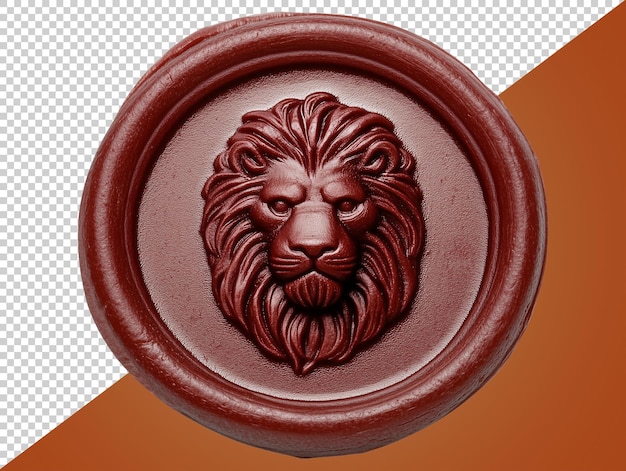 Wax seal embossed with transparent background