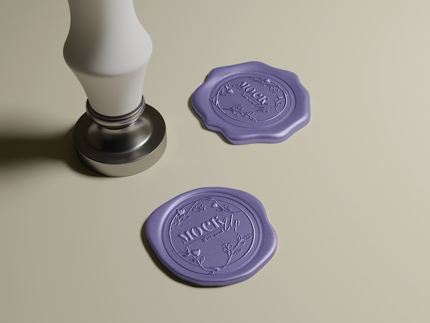 Wax seal mockup design