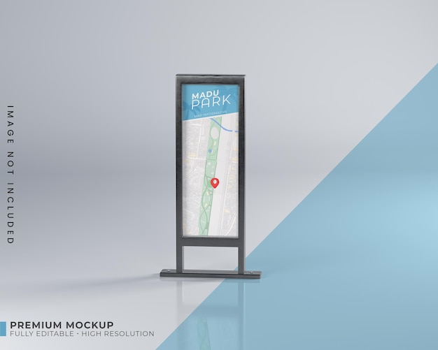 wayfinding billboard long mockup