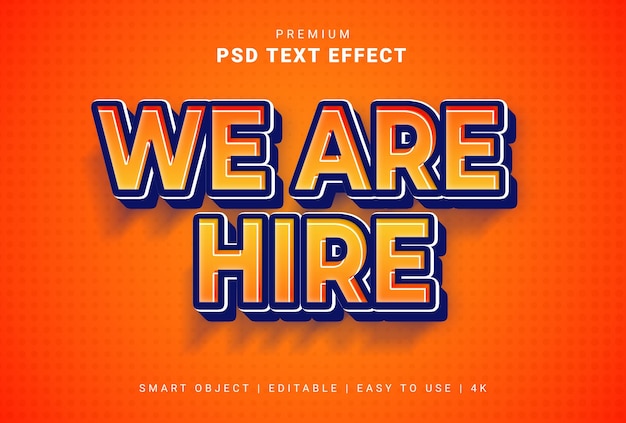 we are hire text effect