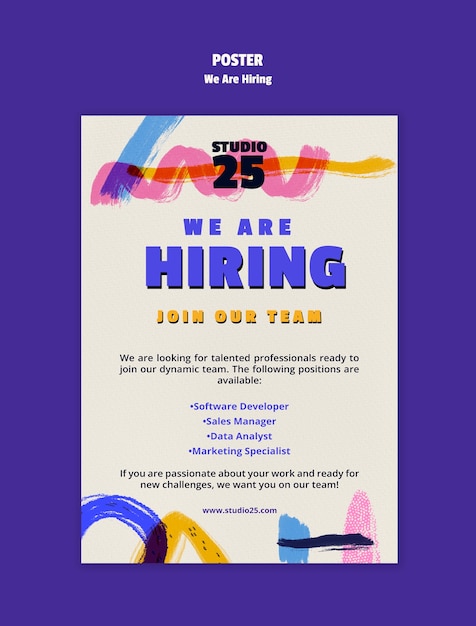 We are hiring announcement template