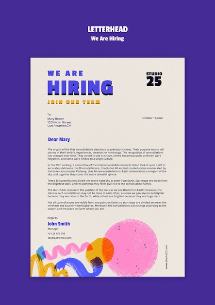 We are hiring announcement template