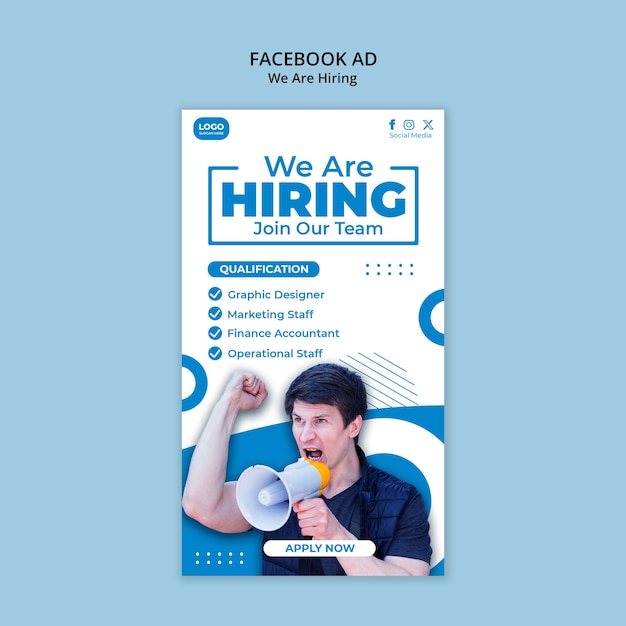 We are hiring facebook ad template design