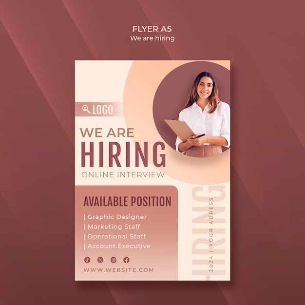 We are hiring flyer template design