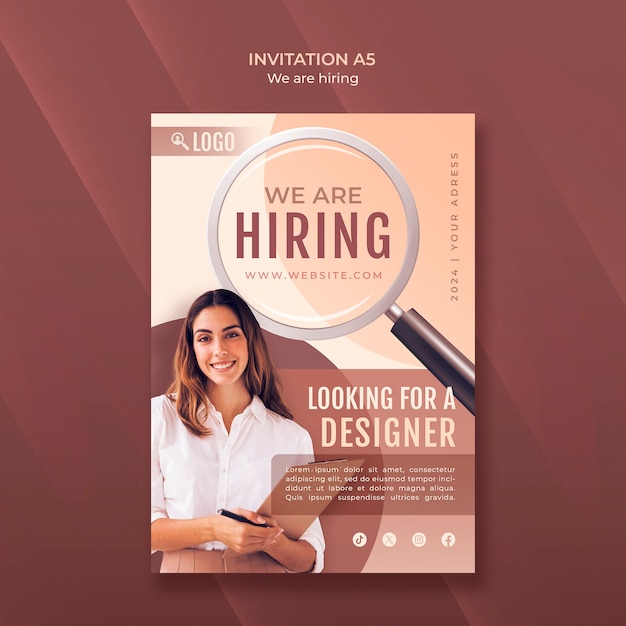 We are hiring invitation template design