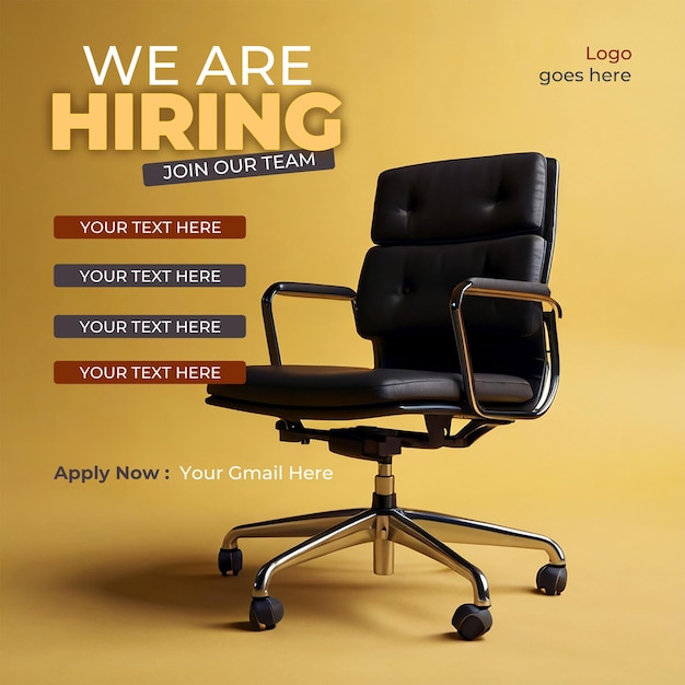 We are hiring job recruitment template design