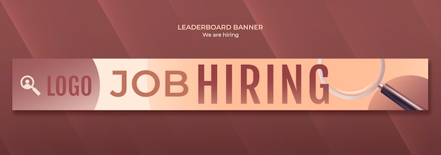 We are hiring leaderboard banner template design