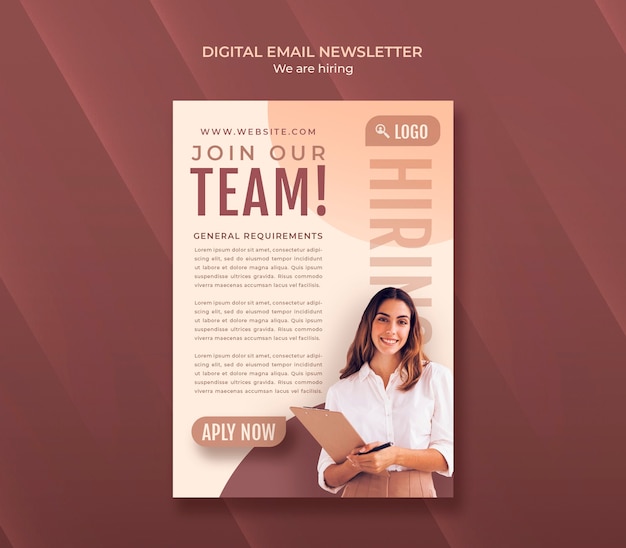 We are hiring newsletter template design