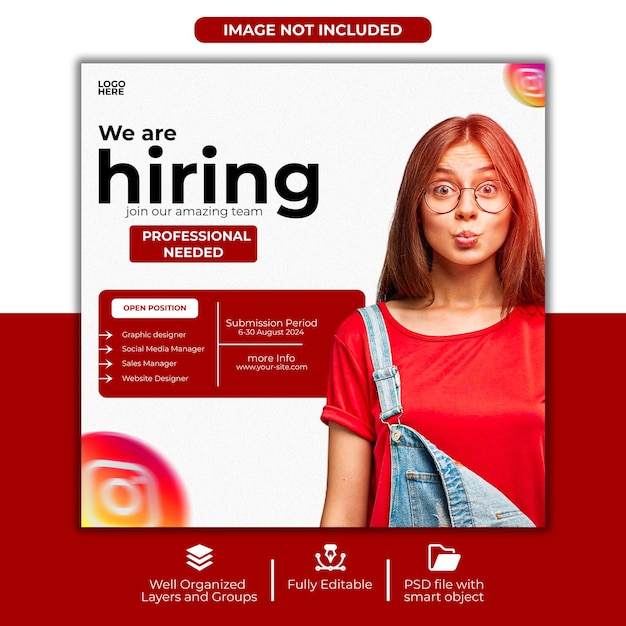 We are hiring Social Media Post Template design