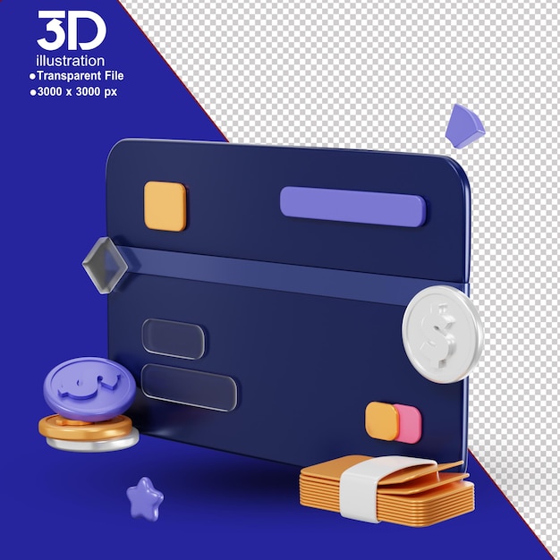 Wealthy Business amp Finance 3D Icon Credit Card