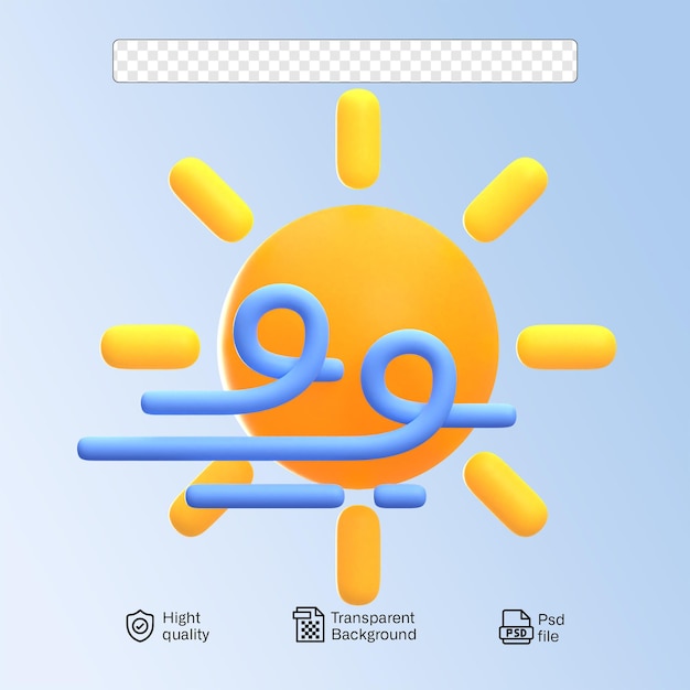 PSD weather 3d illustration icon