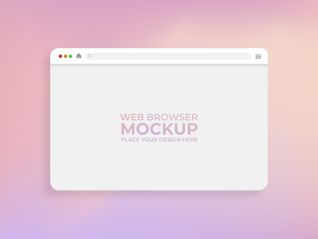 Web browser mockup