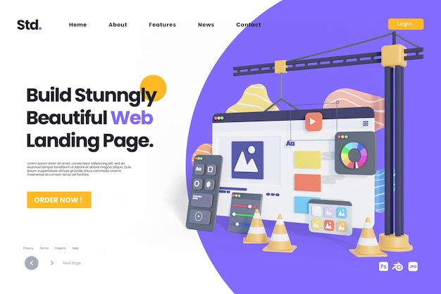 Web building job landing page