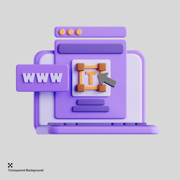 web design 3d render illustration