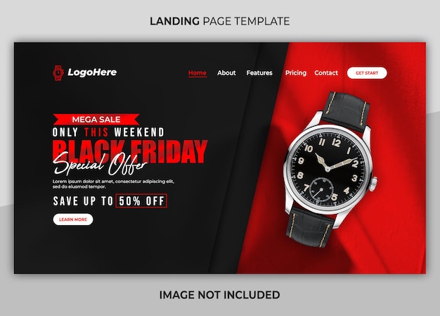 Web landing page for sale black friday