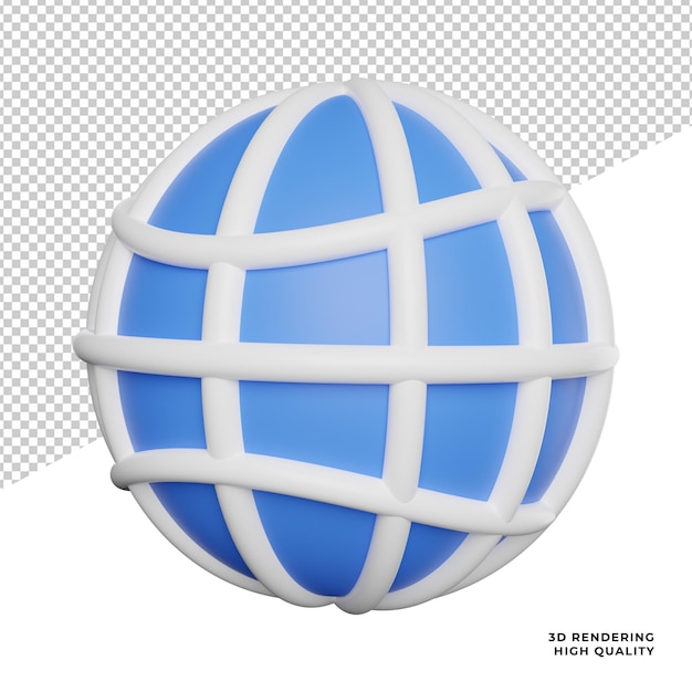 Web Sign Internet side view icon 3d rendering illustration wit transparent background