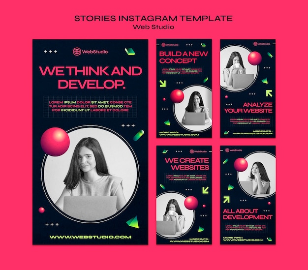 PSD web studio social media stories