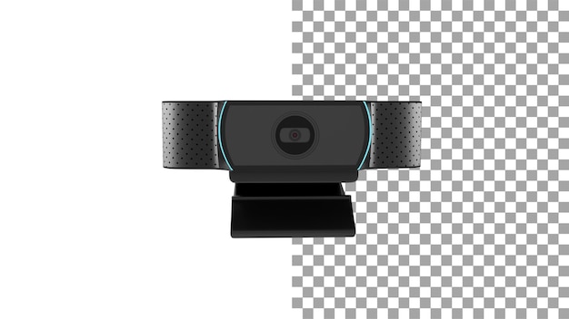 Webcam front view without shadow 3d render