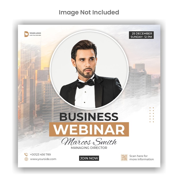 Webinar conference social media or instagram post template