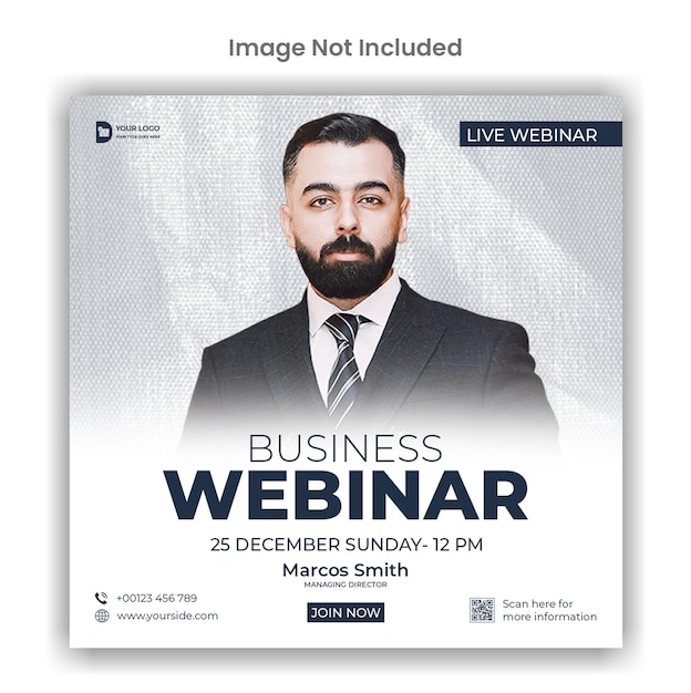 Webinar conference social media or instagram post template