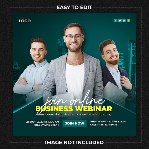 Webinar Corporate Social Media Post Template