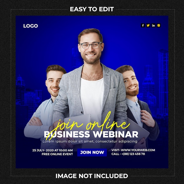 Webinar Corporate Social Media Post Template