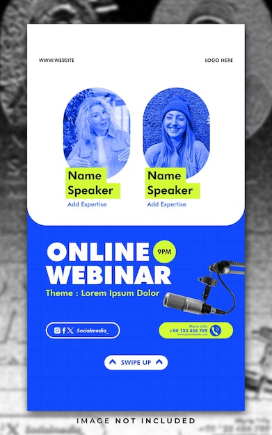 Webinar instagram story and social media banner template