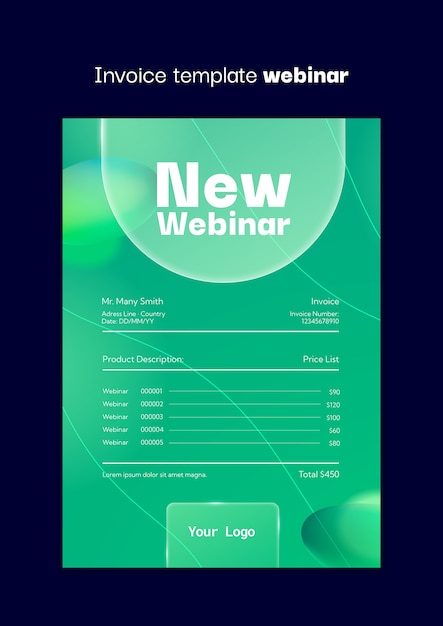 Webinar template design