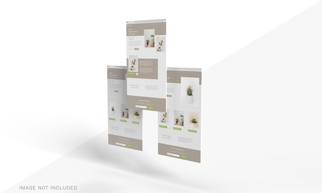 Website landing page mockup