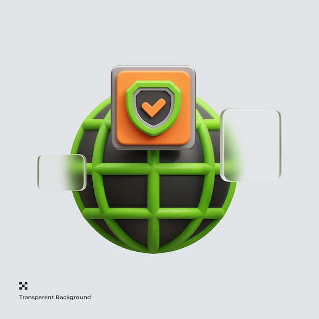 website protection 3d icon