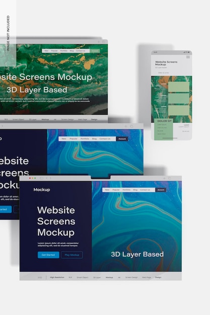 Website Screens Mockup