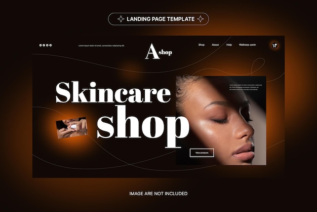 A website for a skincare shop