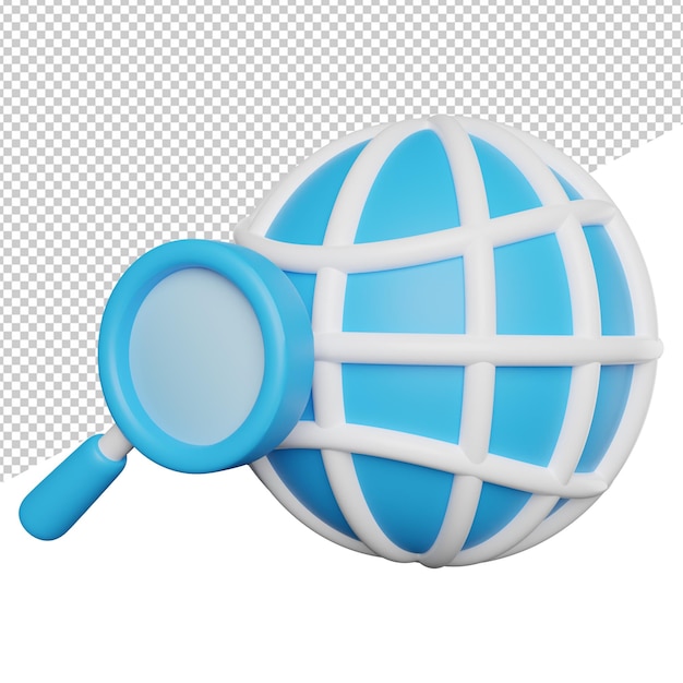 Webstie Adress Search side view icon 3d rendering illustration on transparent background