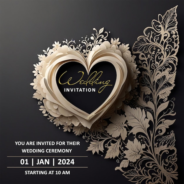 PSD wedding card design