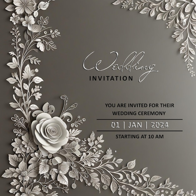 PSD wedding card design